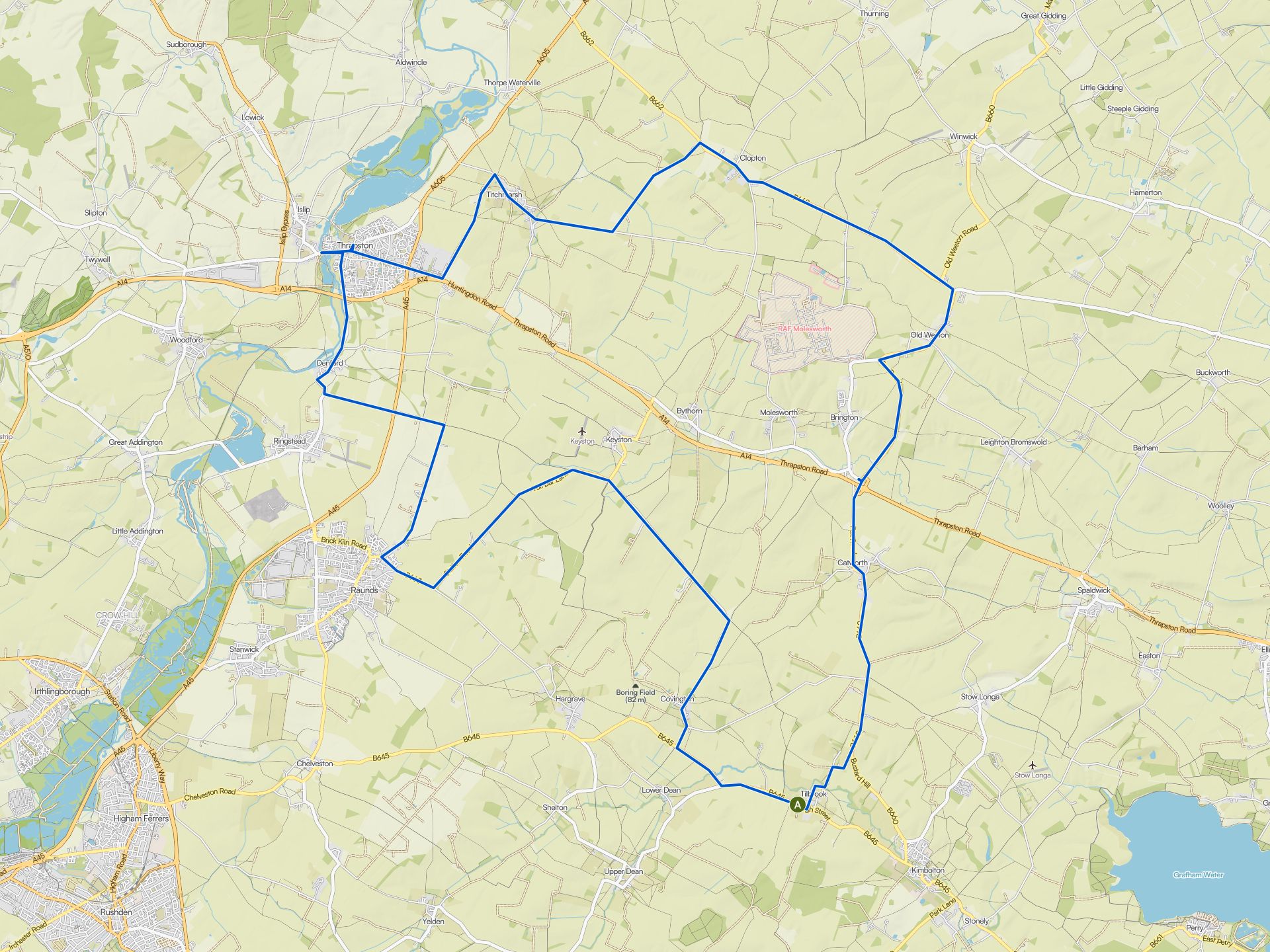 The best cycling routes around Tilbrook | Komoot